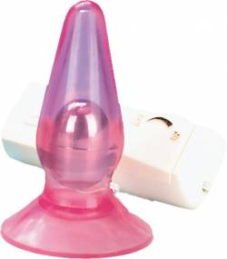 3' Jelly Pink Small Butt Plug Vib