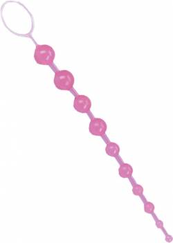 Oriental Jelly Butt Beads 10.5' pink