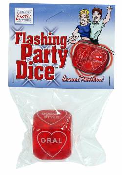 FLASHING PARTY DICE RED