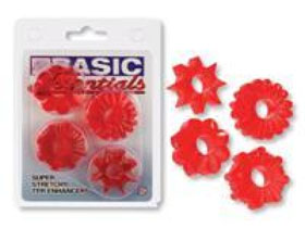 BASIC ESSENTIALS 4 RINGS RED