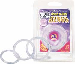 Cock & Ball Rings 40,45 50mm. clear