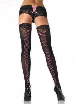 Opaque Stockings Black/Nude S-L